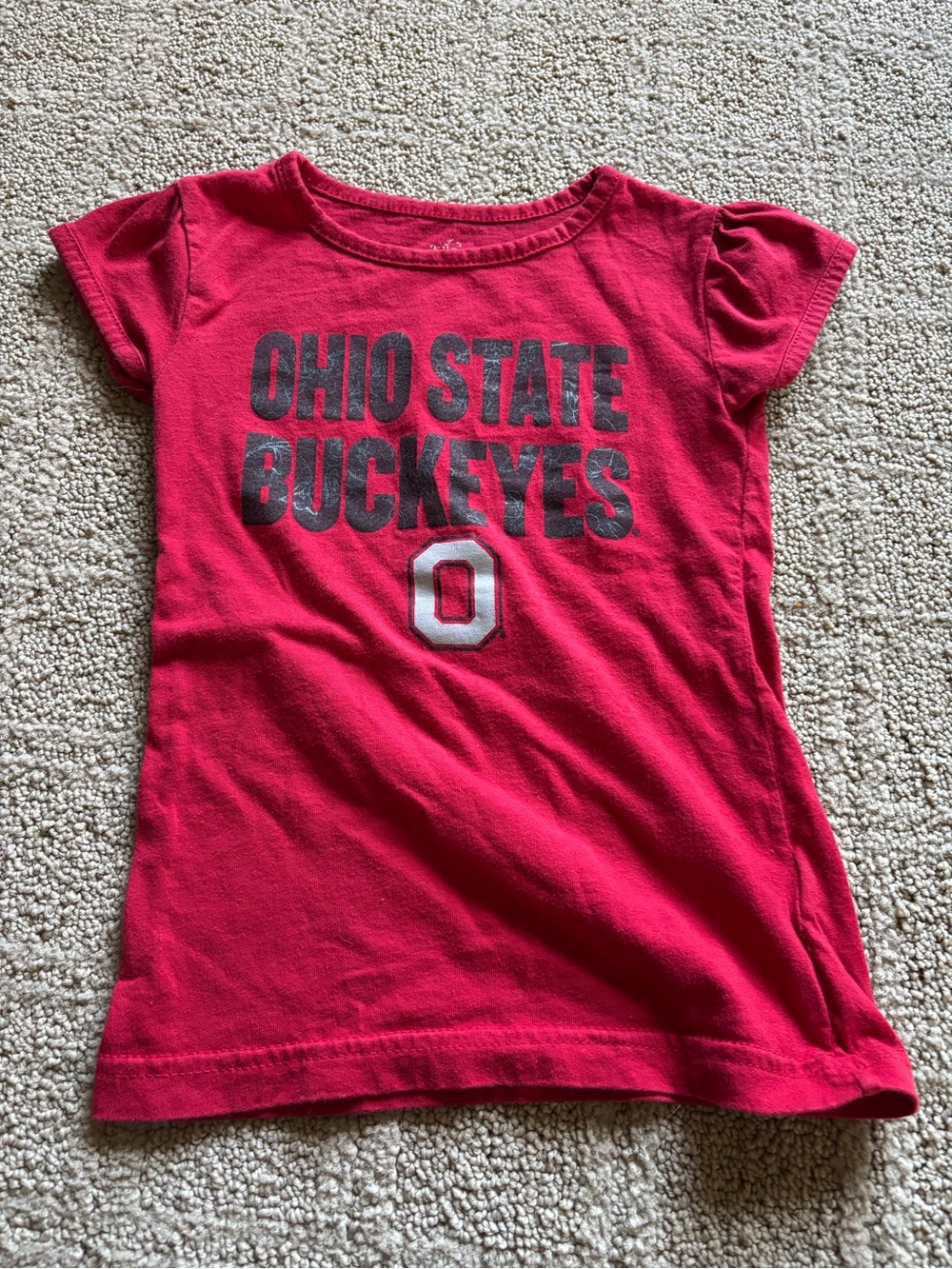 Buckeyes Girls' Red Tee - Team Logo